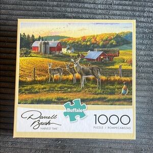 Buffalo David Bitton Harvest Scene Puzzle - Green and Brown